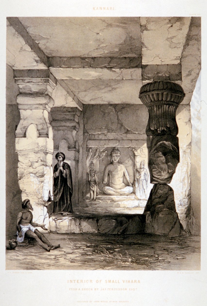 "Kannari, egy kis vihara belseje", India, 1845 alkotó: Thomas Colman Dibdin