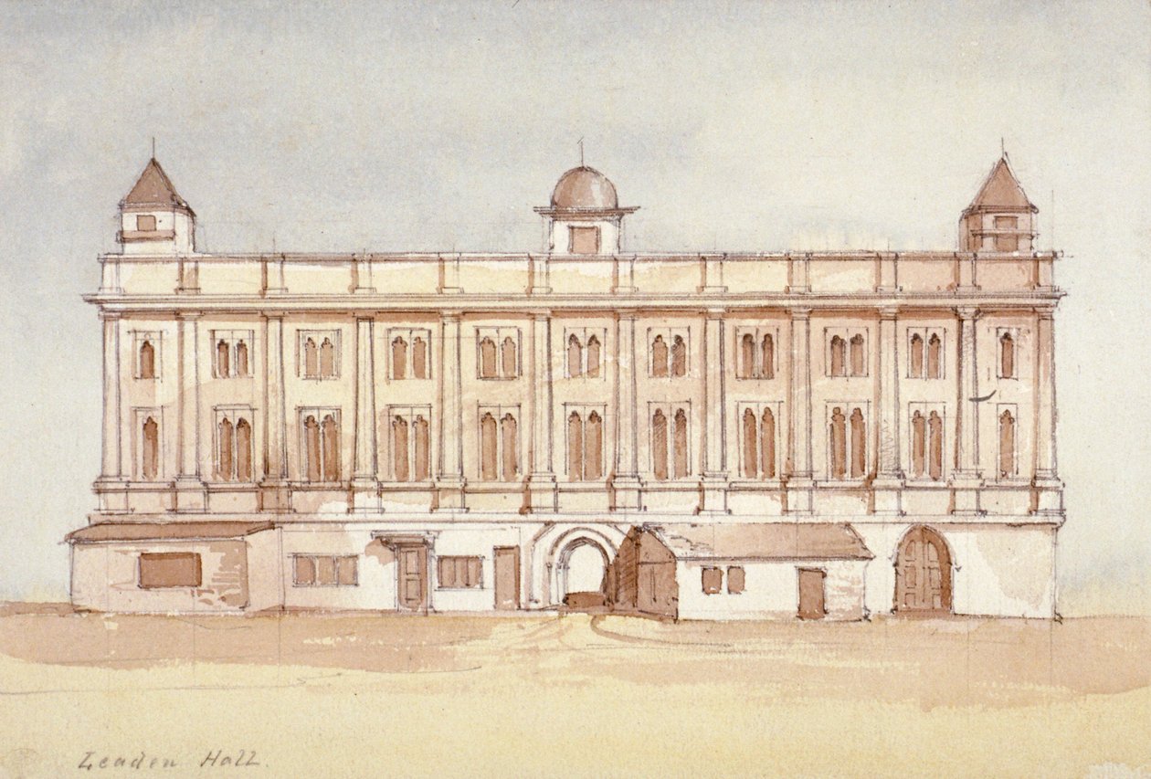 Leadenhall, London City, 1850 alkotó: Thomas Colman Dibdin