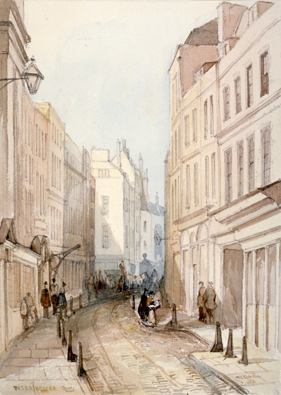 Paternoster Row, London City, 1851 alkotó: Thomas Colman Dibdin