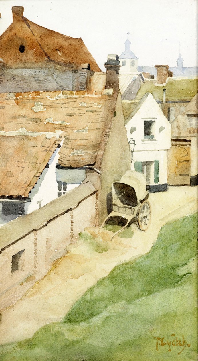 A Village Backstreet, 1880 körül alkotó: Thomas Cooper Gotch