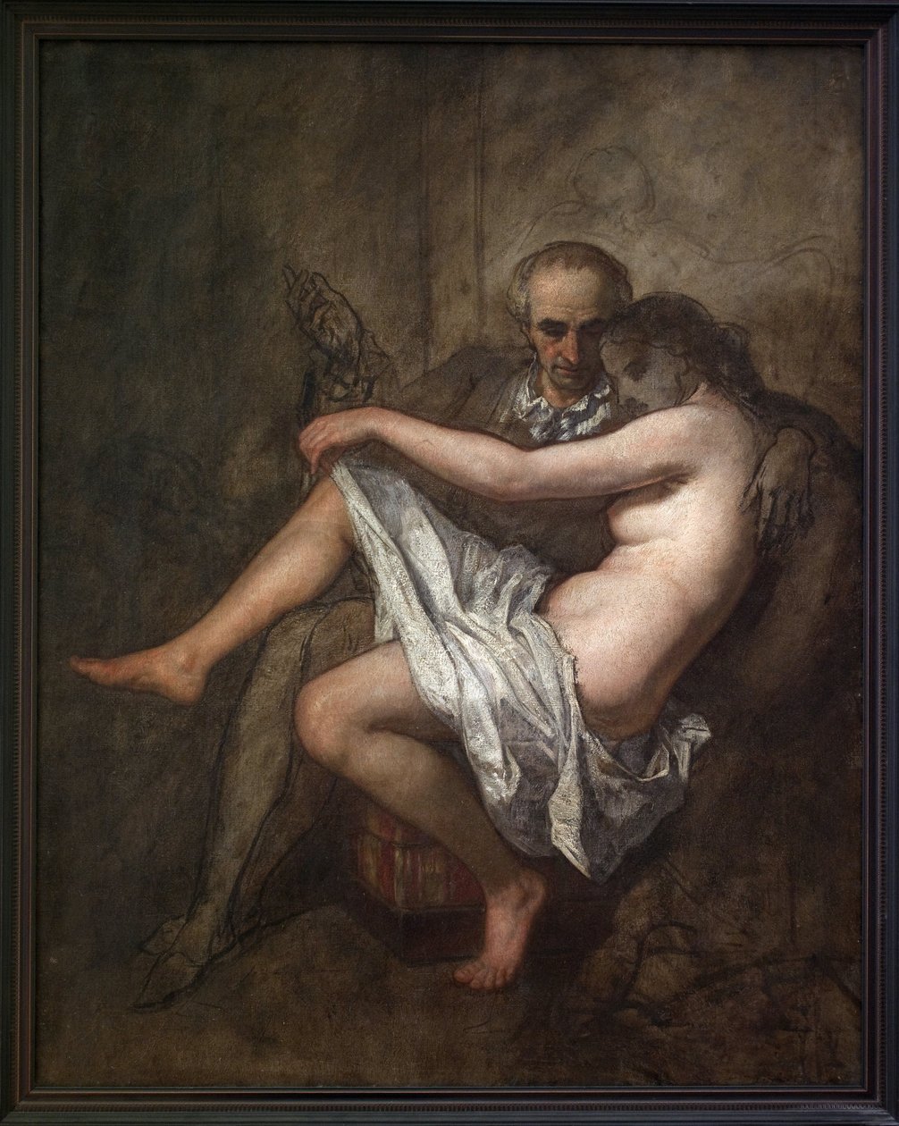 Baudelaire és Sabatier elnök. Meghitt és befejezetlen festmény, amely Charles Baudelaire költőt (1821-1867) és múzsa szeretőjét, Apollonie Aglae Sabatier-t (1822-1889) ábrázolja, aki a 19. századi Párizsban egy világi szalonnak otthont adó elnökként ismert alkotó: Thomas Couture