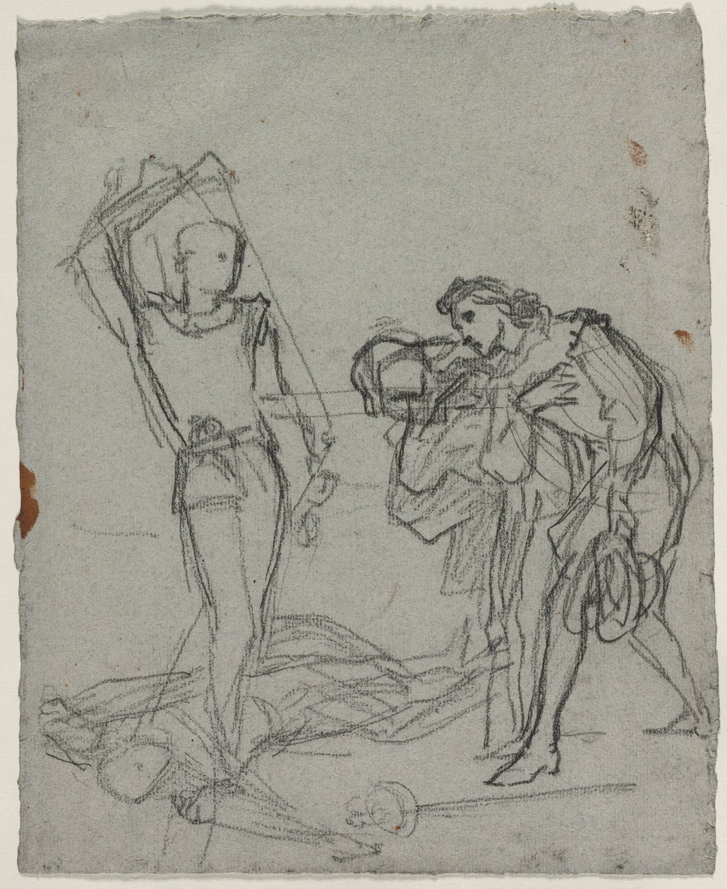 Párbaj az Álarcosbál után recto, c. 1857. alkotó: Thomas Couture