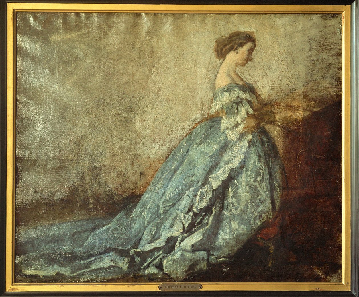 Eugénia császárné imádkozik ... (olaj, vászon) alkotó: Thomas Couture