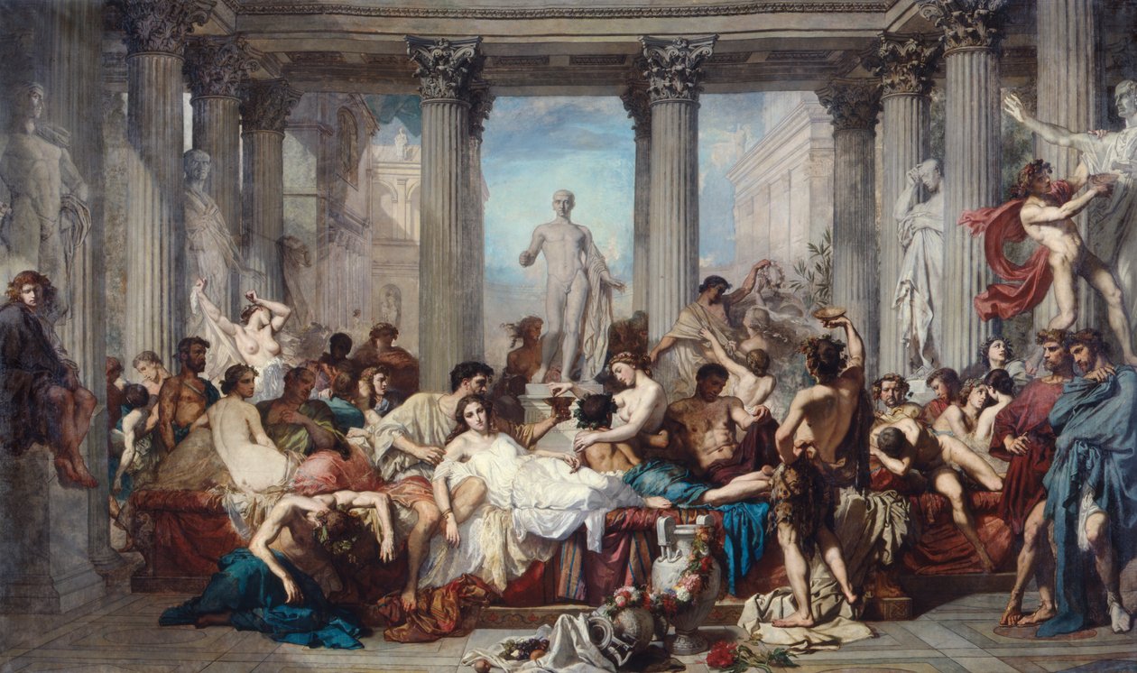 A dekadencia rómaiai, 1847. alkotó: Thomas Couture