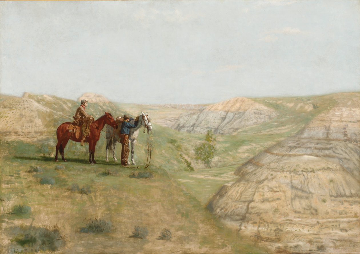 Cowboys in the Badlands, 1888 alkotó: Thomas Cowperthwait Eakins