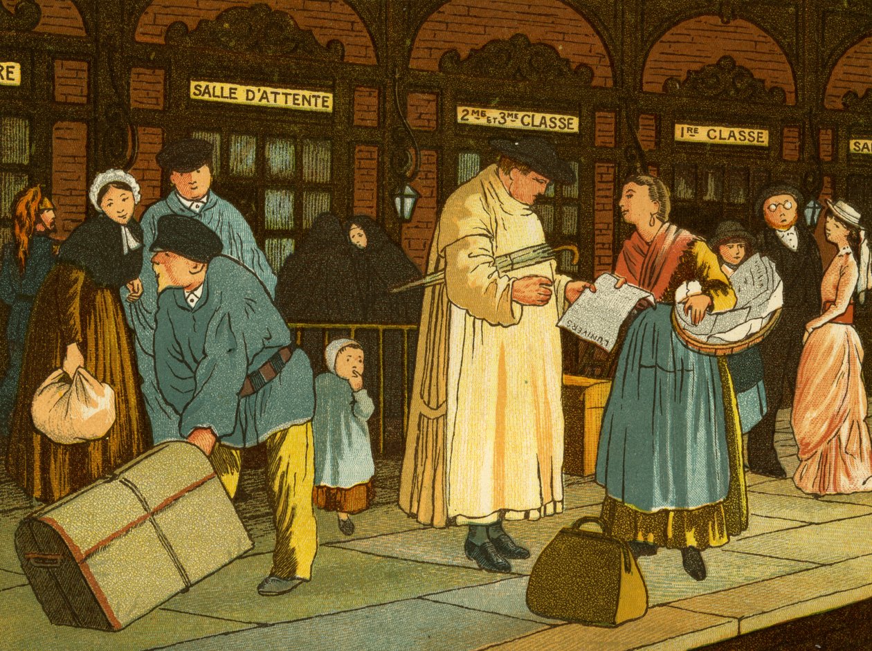 Vonatperon az észak-franciaországi állomáson alkotó: Thomas Crane
