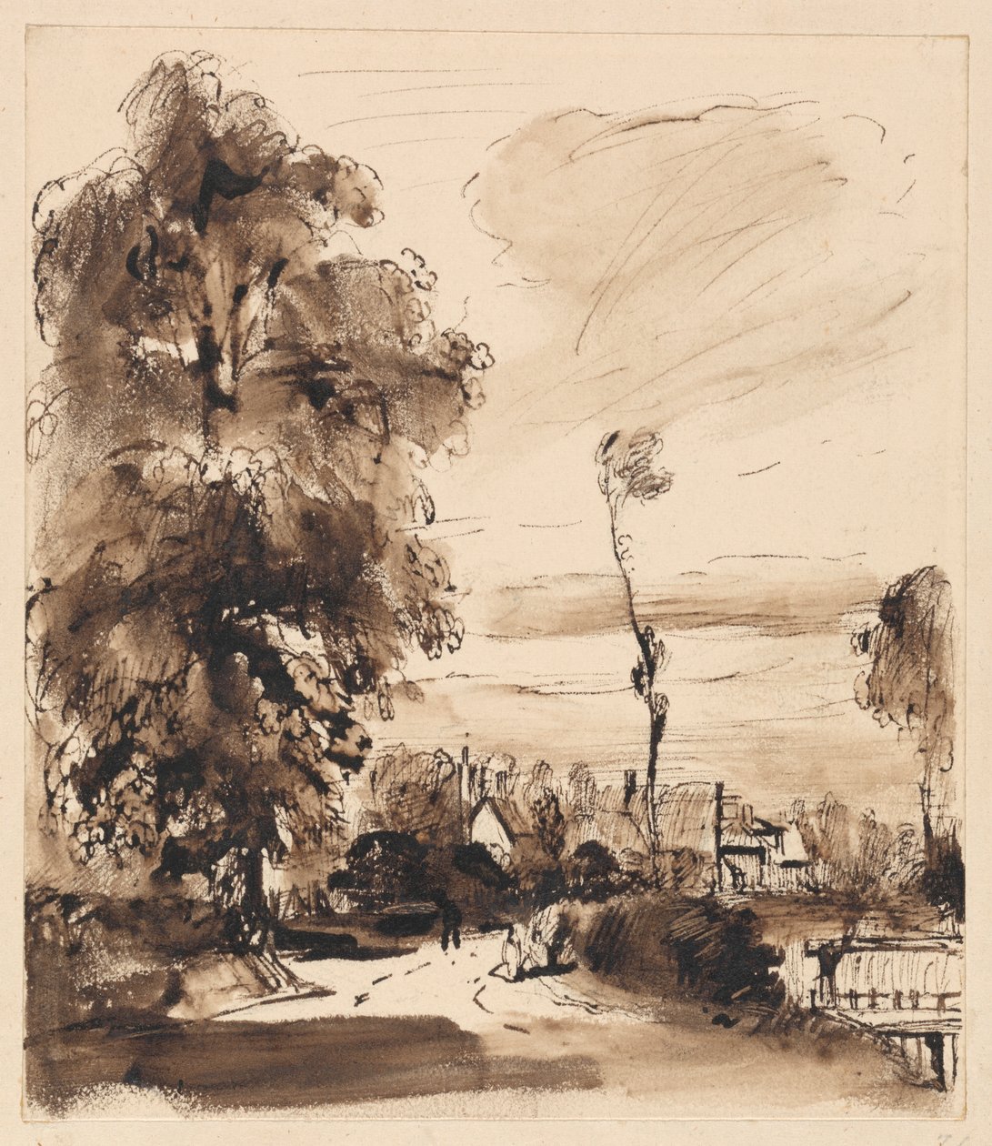 Country Lane nyaralók alkotó: Thomas Creswick