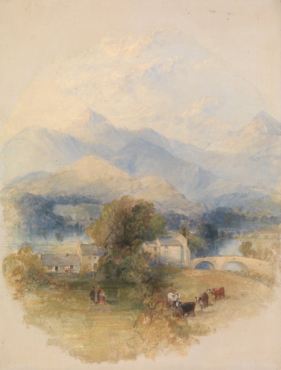 Kilátás Mr. Southey házából, Keswick alkotó: Thomas Creswick