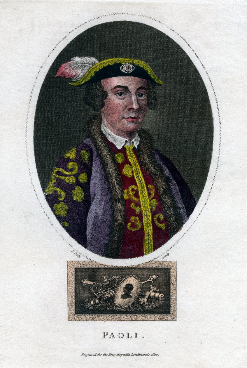 Pascal Paoli, 18. századi korzikai hadvezér és hazafi, 1820. alkotó: Thomas Dale