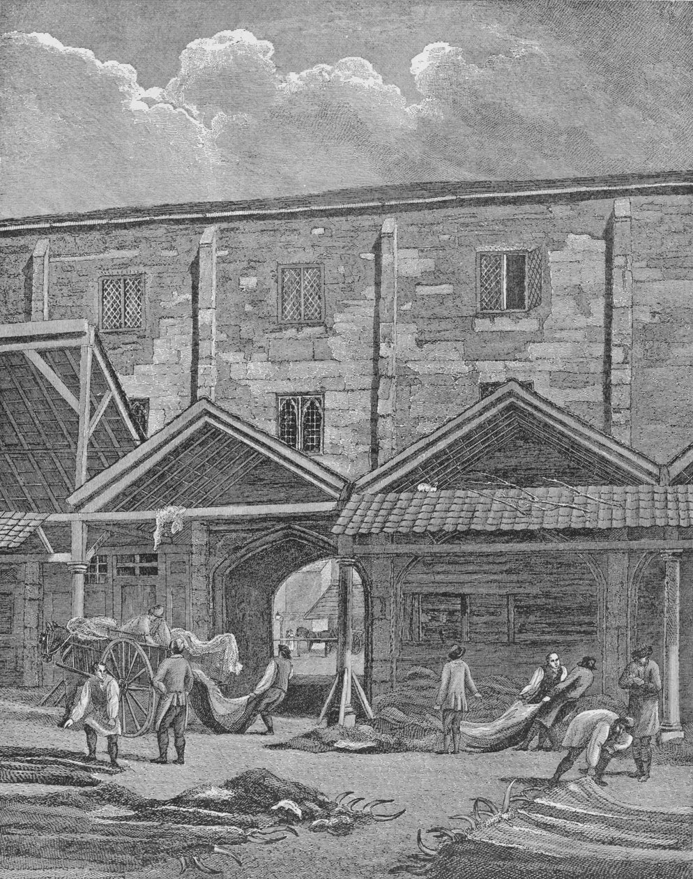 Skin Market, Leadenhall, City of London, 1825, 1911 alkotó: Thomas Dale