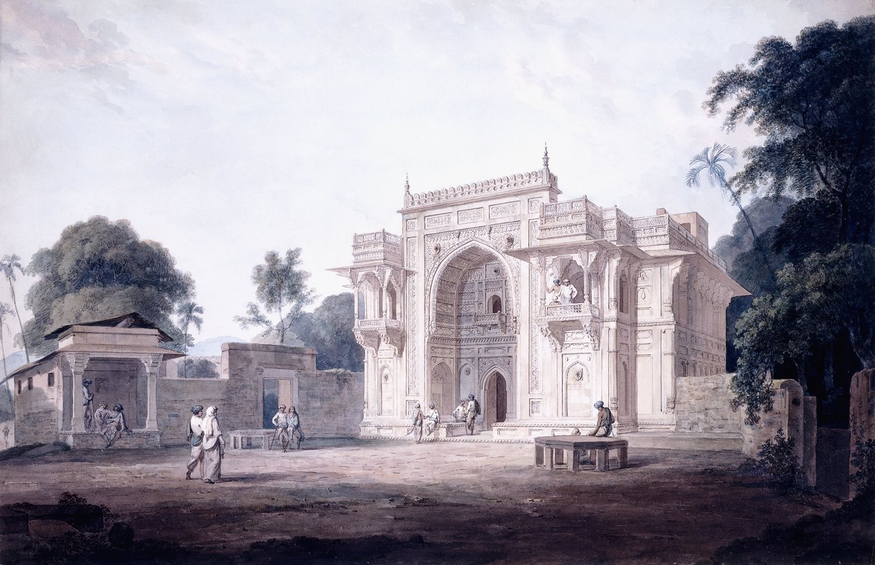 Mecsetbe vezető kapu, Chunargarh, Uttar Pradesh, c. 1789-90 alkotó: Thomas Daniell