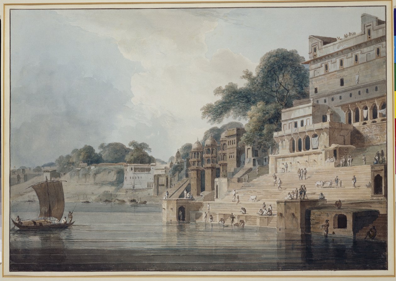 Dasasvamedha Ghat, Benares alkotó: Thomas Daniell