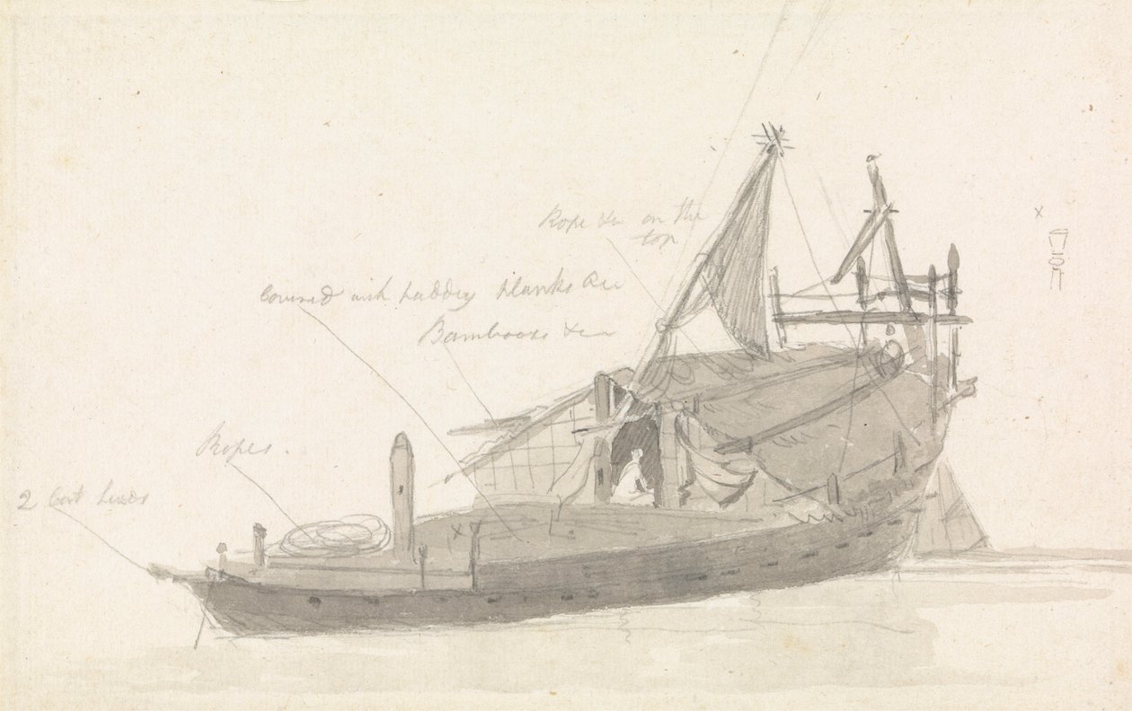 Horgászbárka alkotó: Thomas Daniell