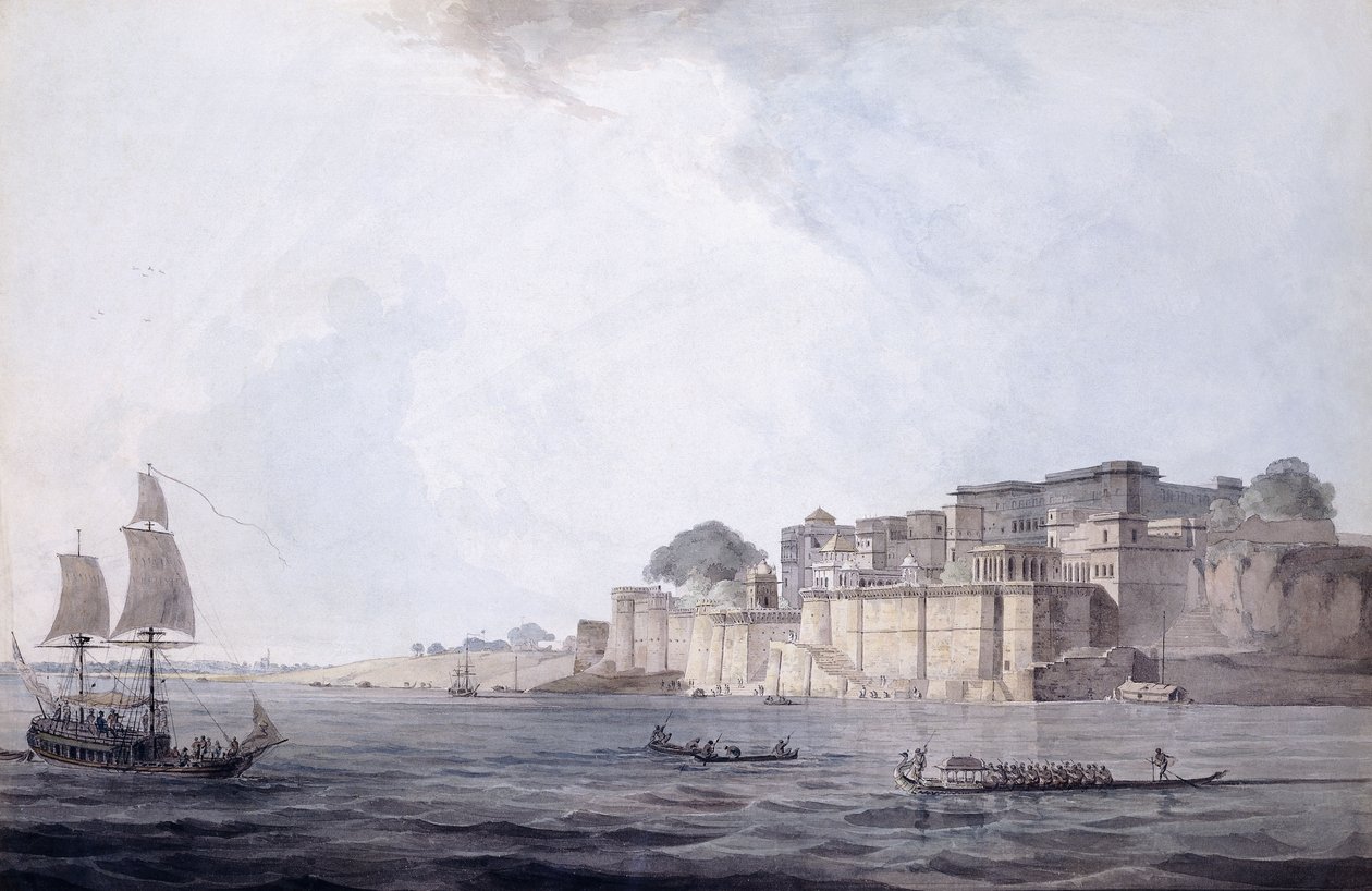 Ramnagar, Near Benares [Varanasi], Uttar Pradesh, kb. 1788-9 alkotó: Thomas Daniell