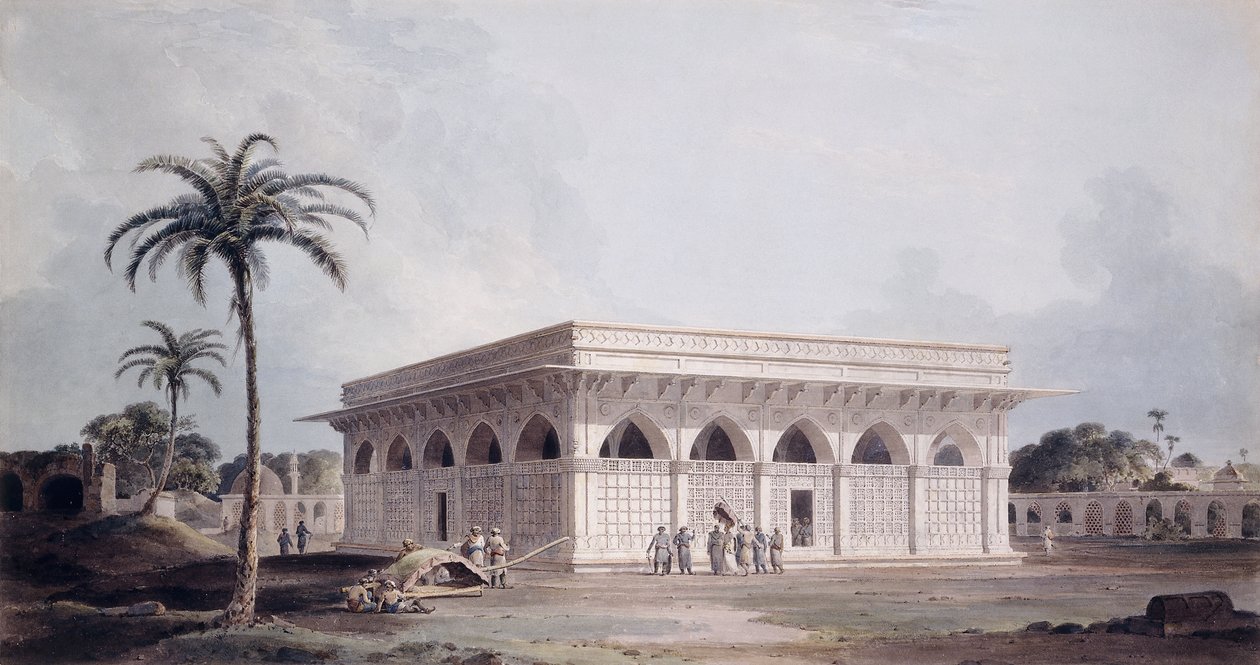 A hatvannegyedik pillér Nizamuddin, Delhi, alkotó: Thomas Daniell