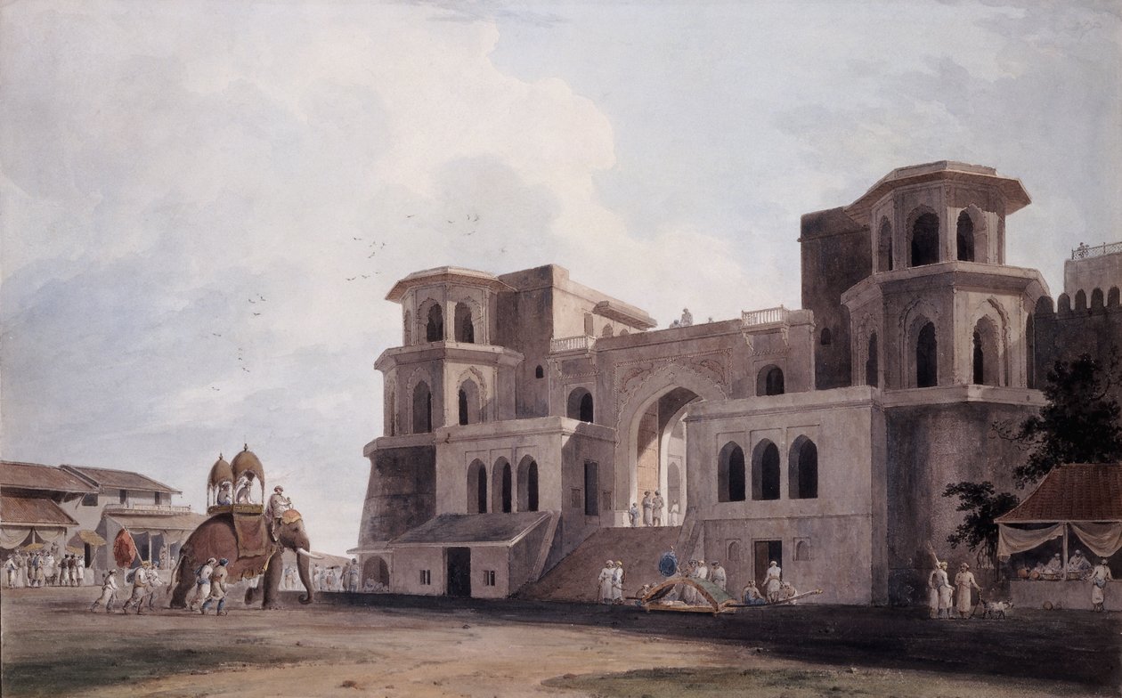 A Panch Mahal Gate, Lucknow, Uttar Pradesh, c. 1789 alkotó: Thomas Daniell