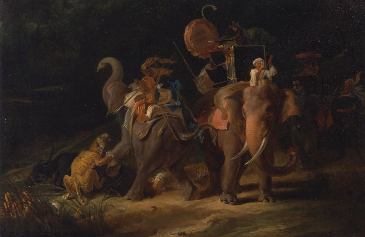 Tigrisvadászat Kelet-Indiában [1798, Royal Academy of Arts, London, kiállítási katalógus] alkotó: Thomas Daniell