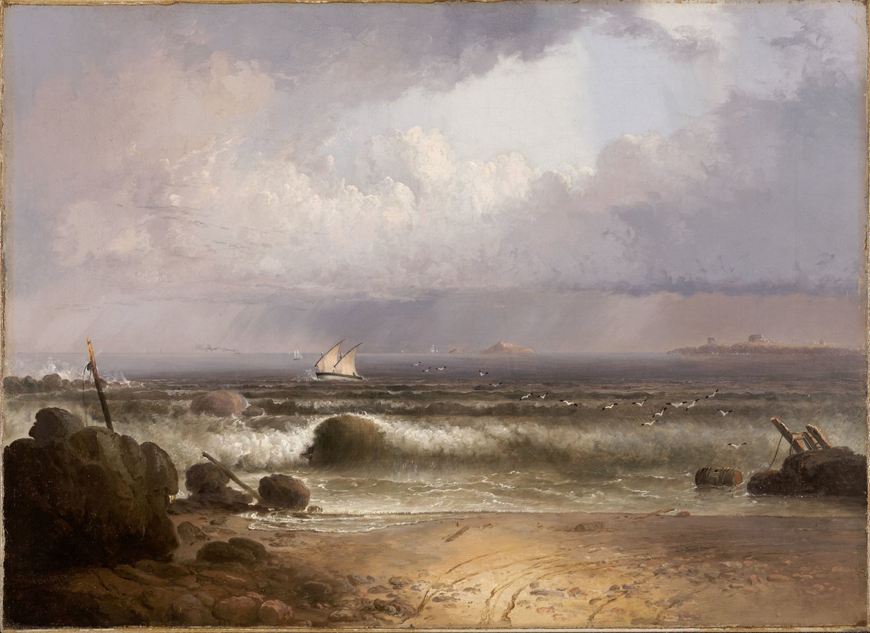 Jön a szélvihar (Nahant Beach nyári záporral) alkotó: Thomas Doughty