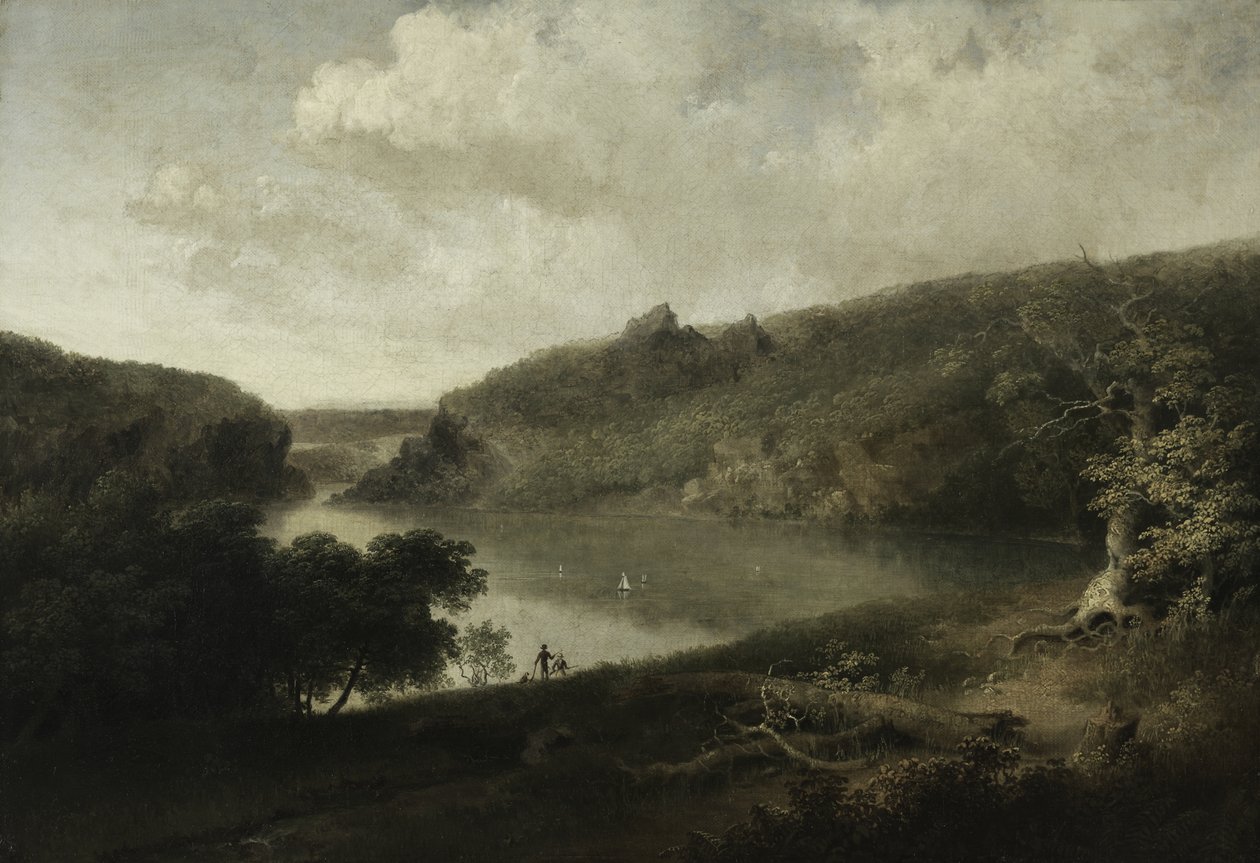 Egy tó látképe, 1830 körül (olaj, vászon) alkotó: Thomas Doughty
