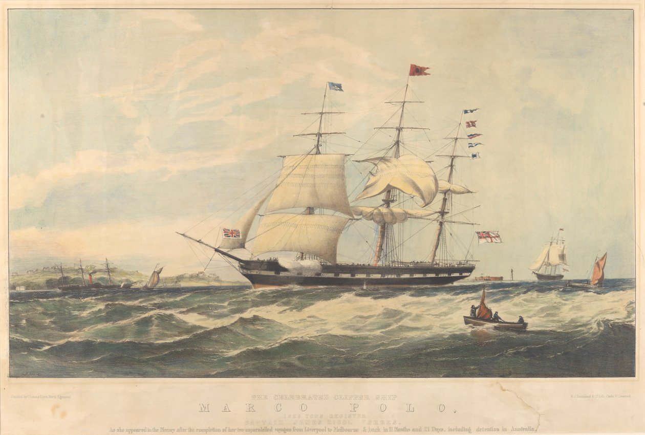 A híres Clipper Ship Marco Polo alkotó: Thomas Dove