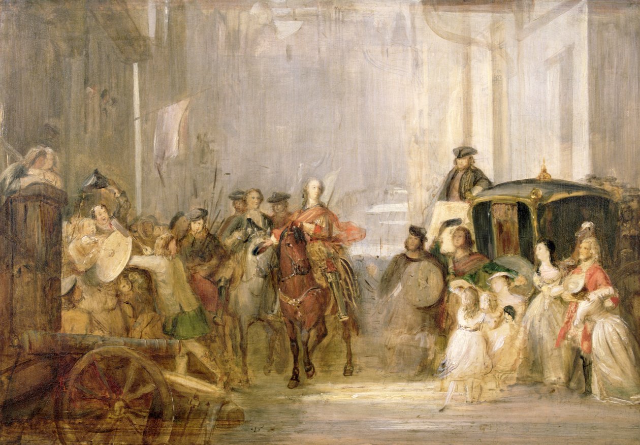 Charles Edward Stuart herceg (1720-88) belép Edinburghba (lásd: 105437) alkotó: Thomas Duncan