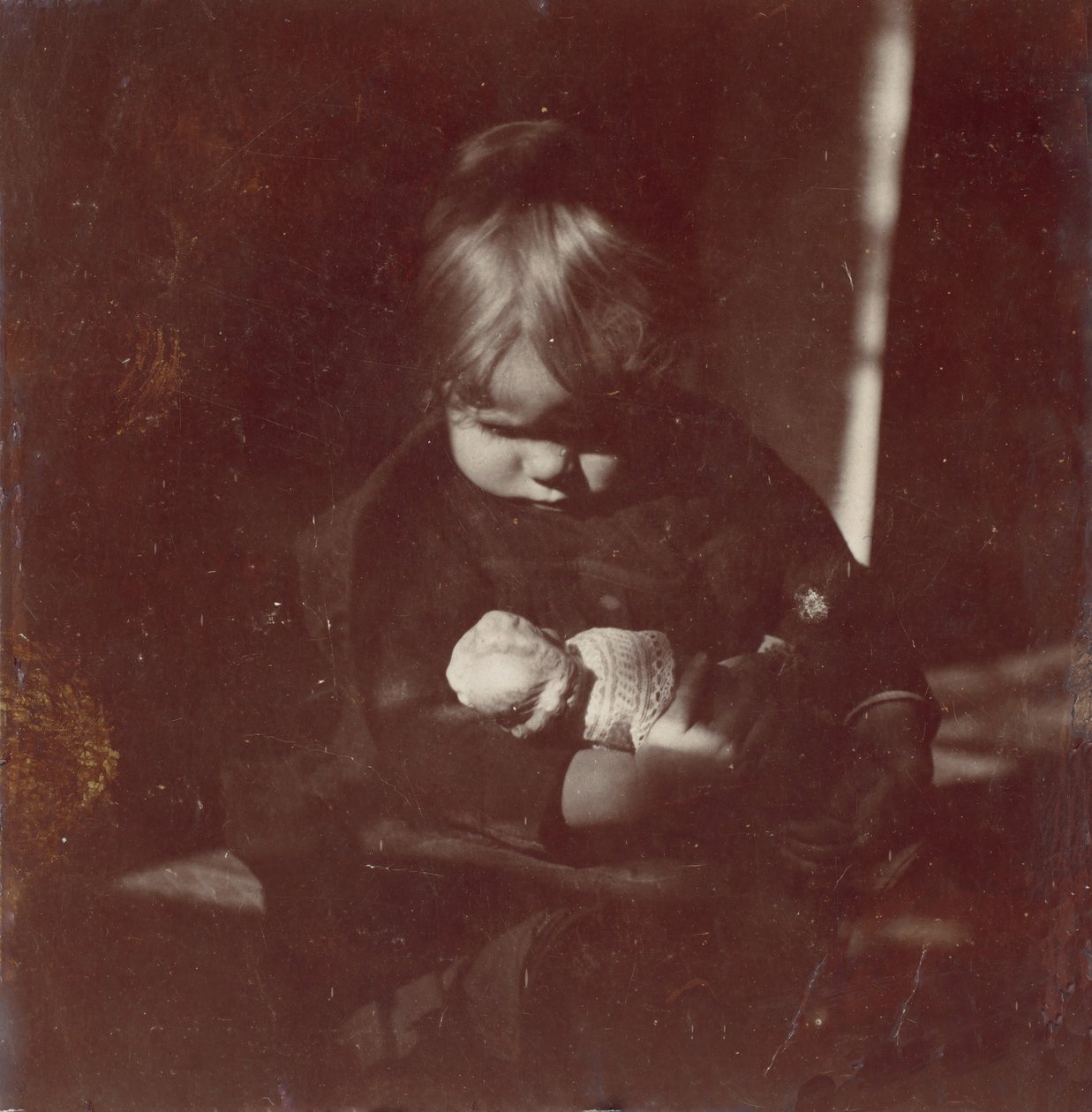 Betty Reynolds babával ölben, kb. 1885. alkotó: Thomas Eakins