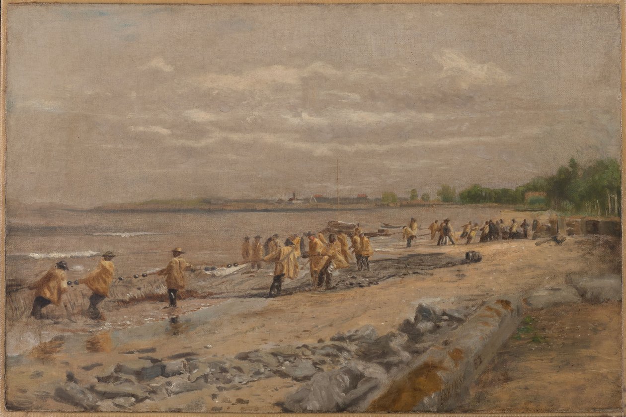 A kerítőháló behúzása alkotó: Thomas Eakins
