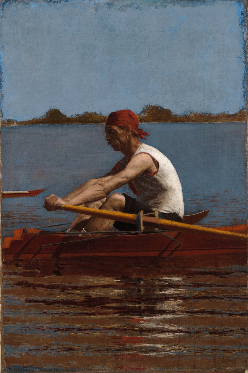 John Biglin egypárevezősben alkotó: Thomas Eakins