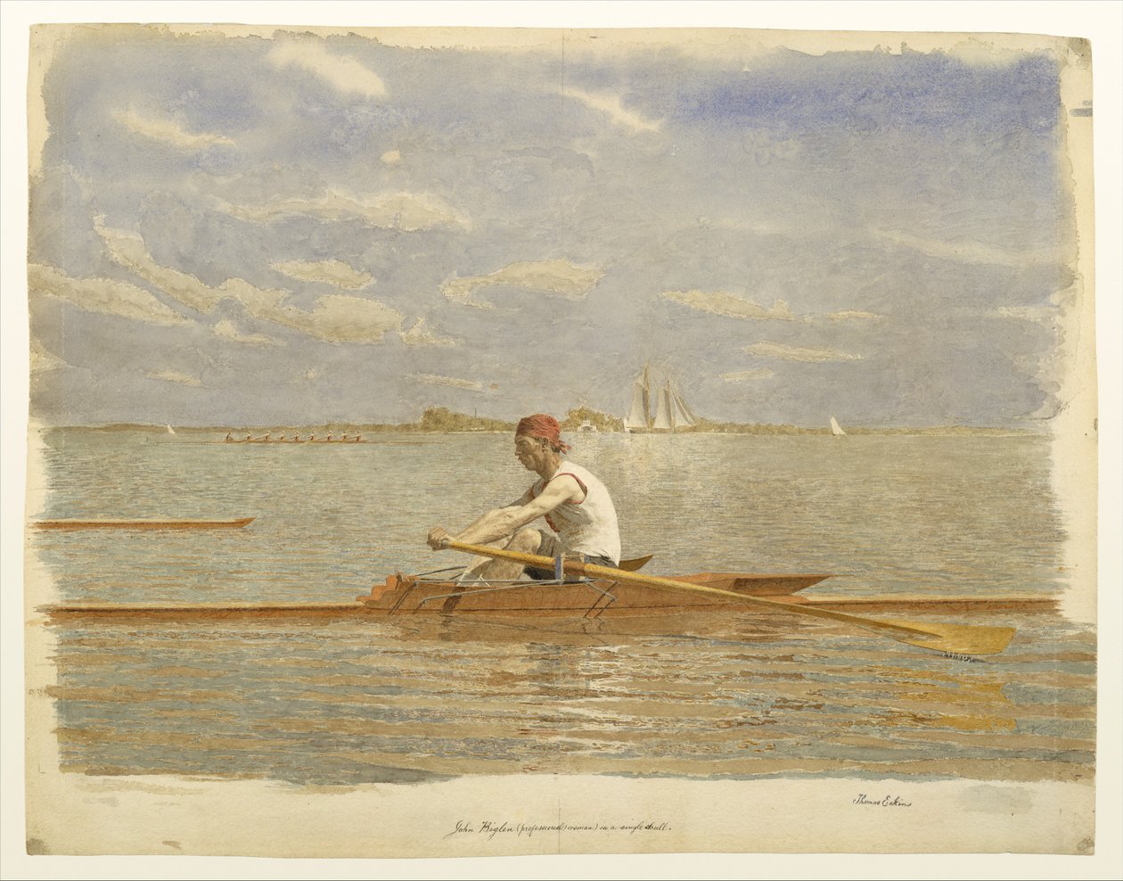John Biglin egypárevezősben alkotó: Thomas Eakins