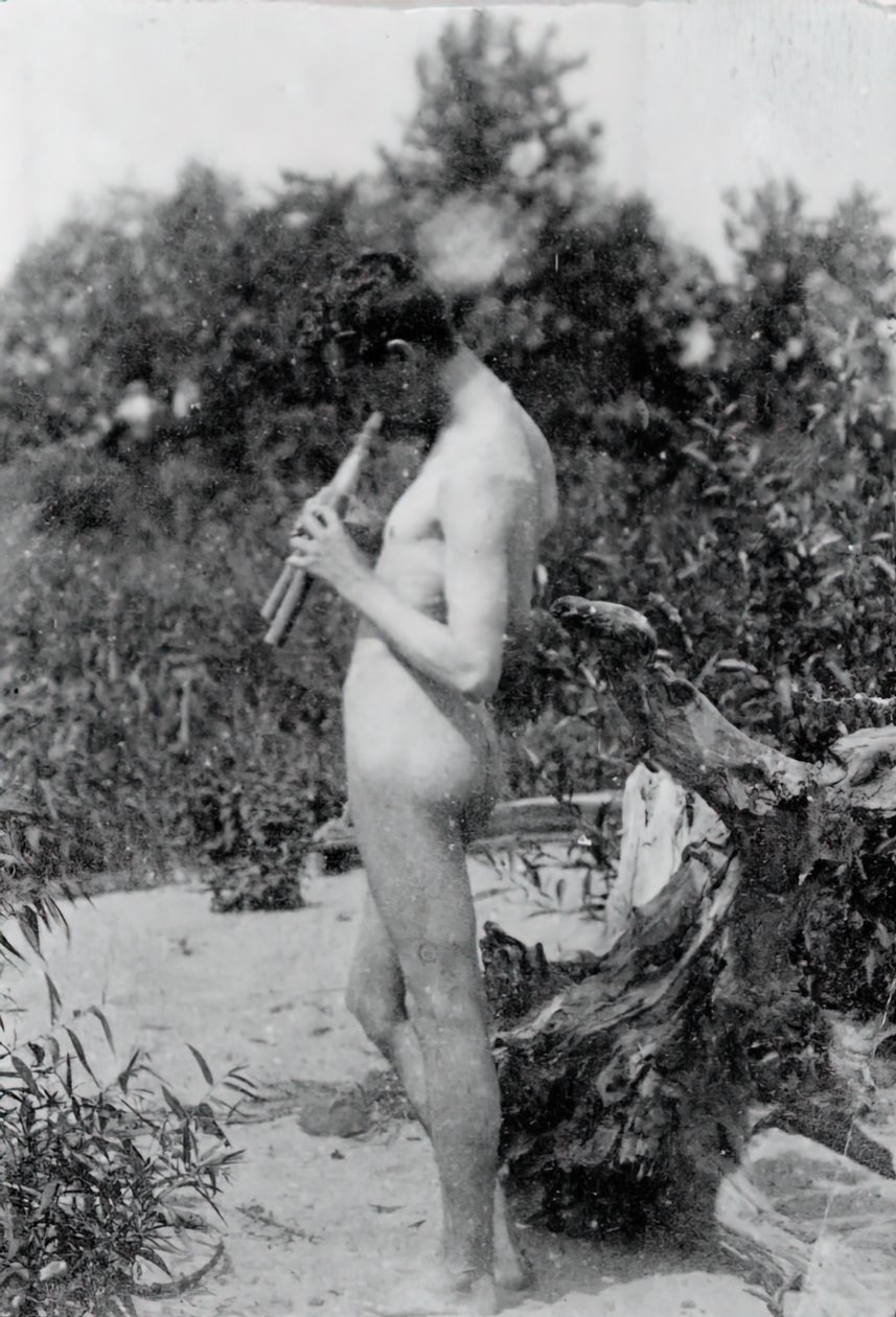 Standing Piper Study for Arcadia, c. 1883. alkotó: Thomas Eakins