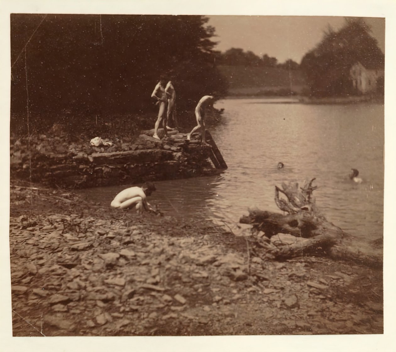 Úszástanulmány, 1883. alkotó: Thomas Eakins