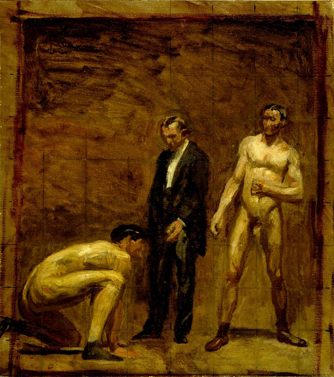 Tanulmány a „Taking the Count”-hoz alkotó: Thomas Eakins