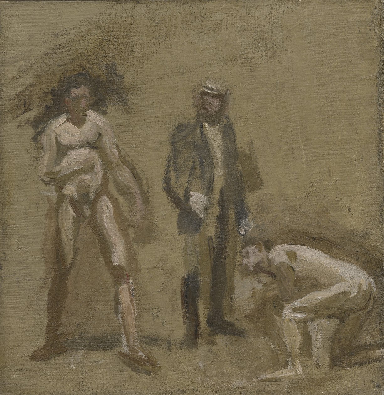 Fogja a grófot, tanulmány, 1898 alkotó: Thomas Eakins