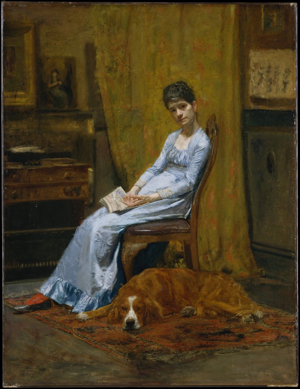 A művész felesége és a szetter kutyája alkotó: Thomas Eakins