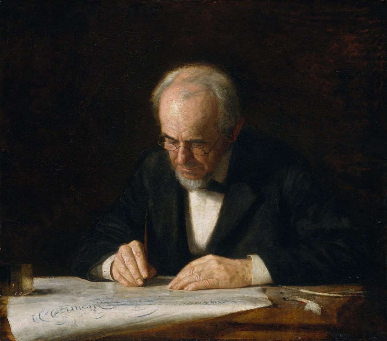 Az írómester, 1882. alkotó: Thomas Eakins