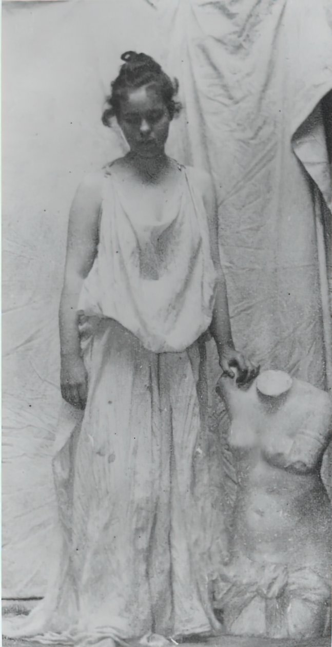 Weda Cook antik szereposztással, c. 1892. alkotó: Thomas Eakins