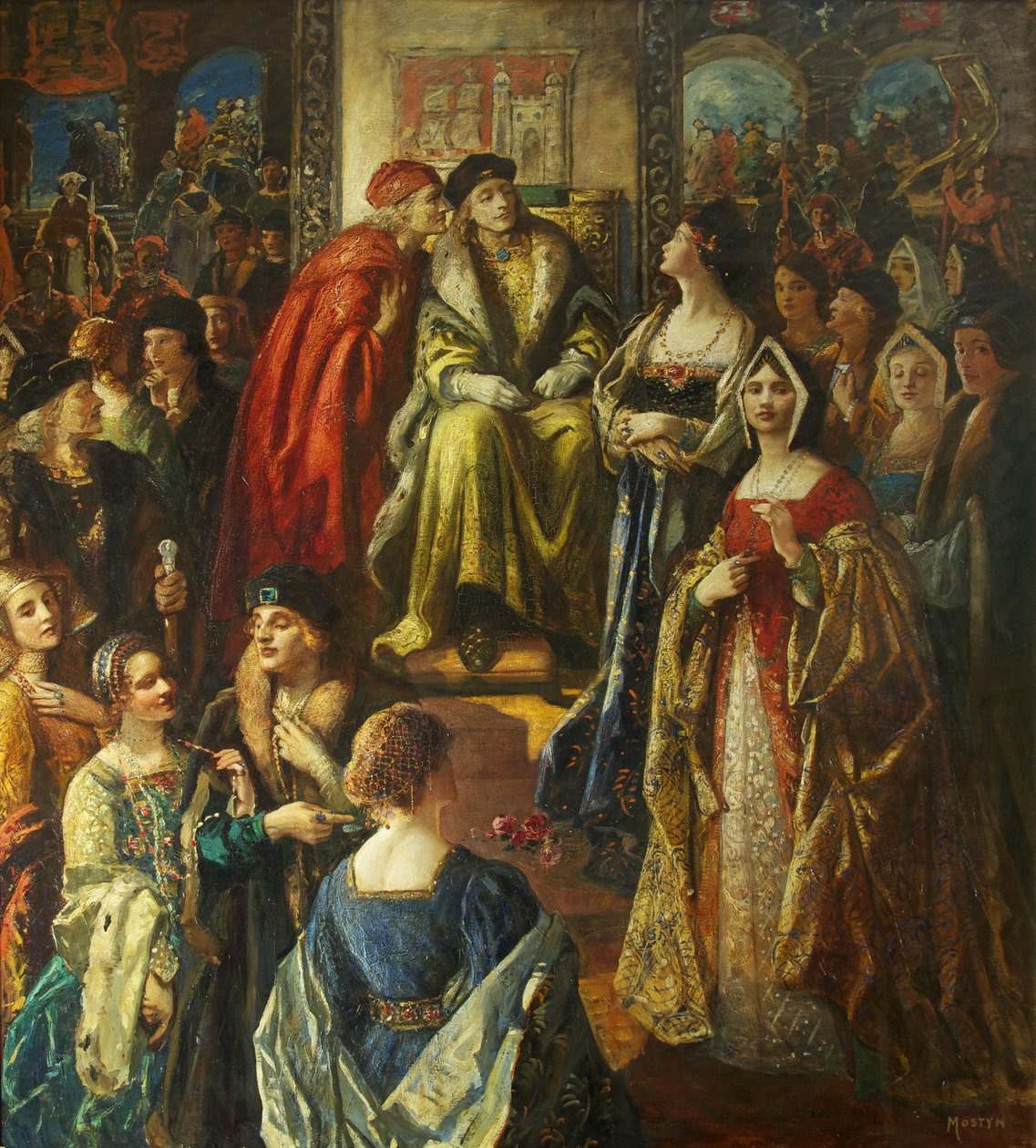 VII. Henrik király pénzbírságot szabott ki Bristol polgáraira, mert a feleségeik olyan finoman voltak öltözve alkotó: Thomas Edwin Mostyn