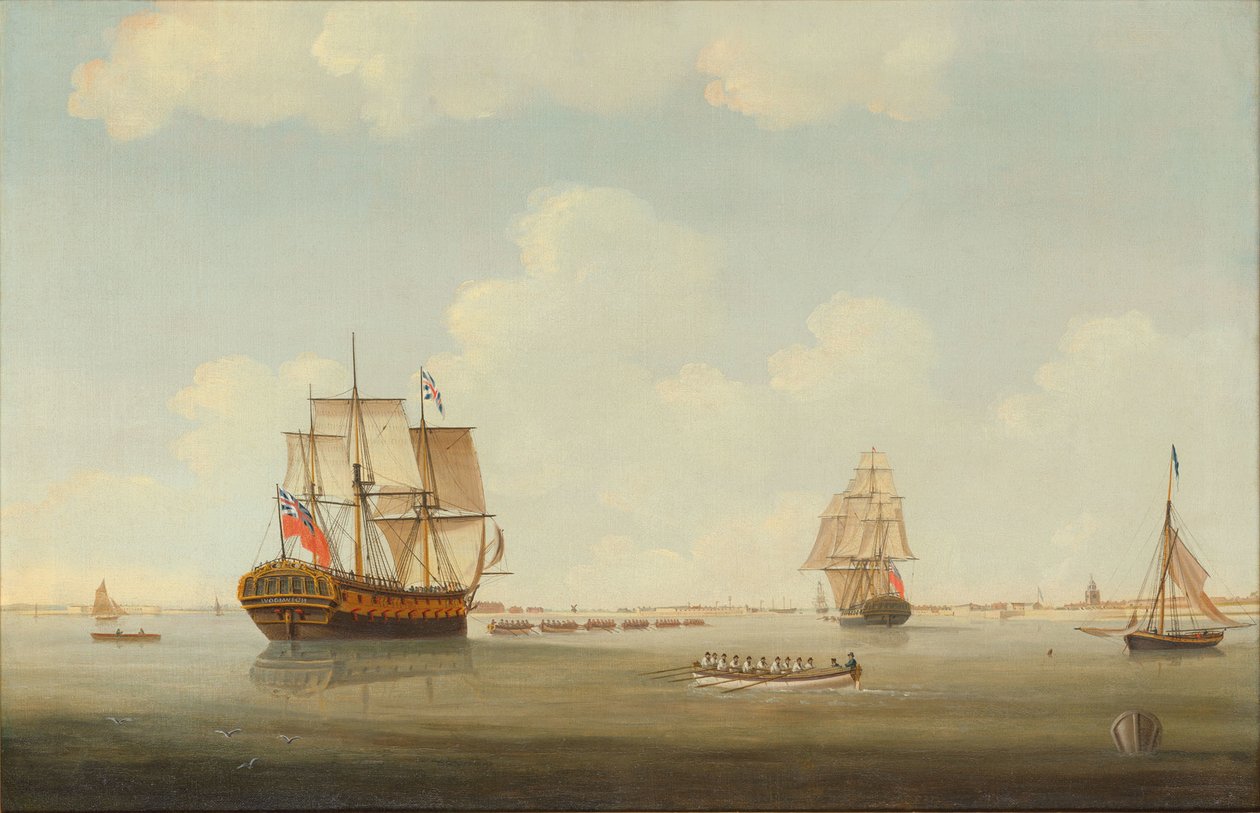 HMS Woolwich vontatás alatt alkotó: Thomas Elliott
