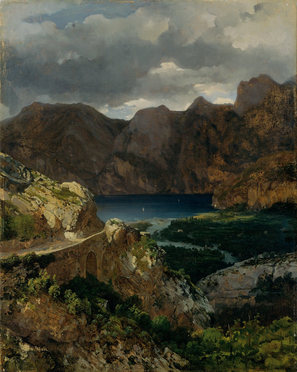 Kilátás a Garda-tóra alkotó: Thomas Ender