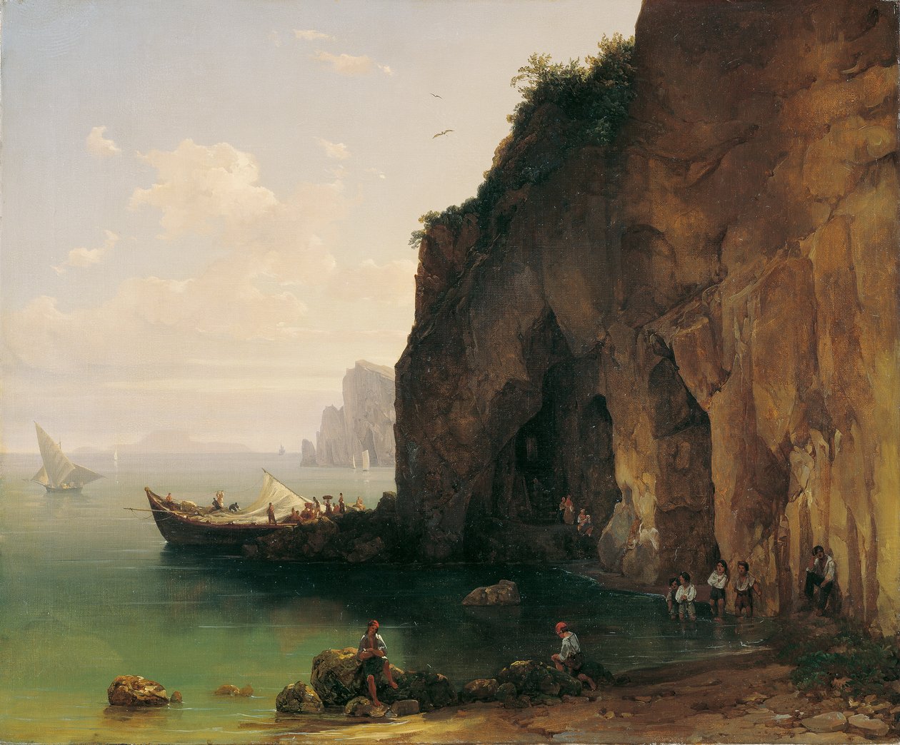 Sorrento partjainál alkotó: Thomas Ender