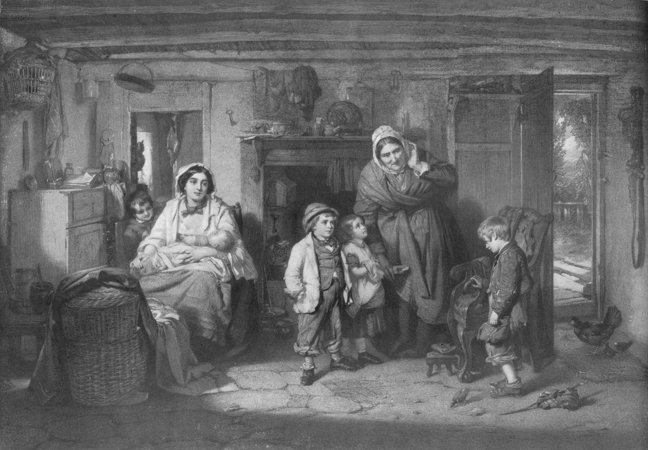 The Mitherless Bairn, 1893, 1911 alkotó: Thomas Faed