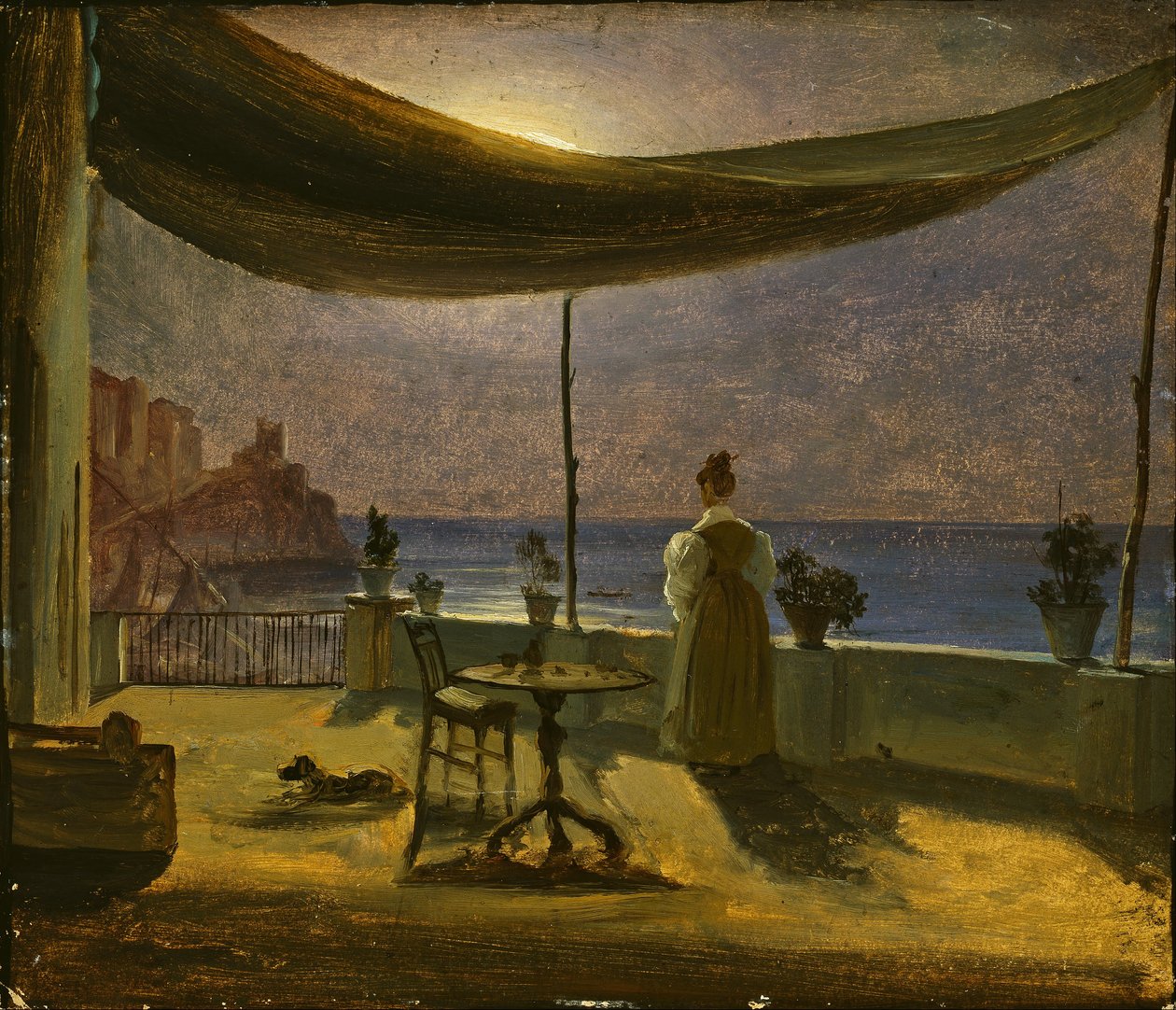 Amalfi terasza holdfényben alkotó: Thomas Fearnley