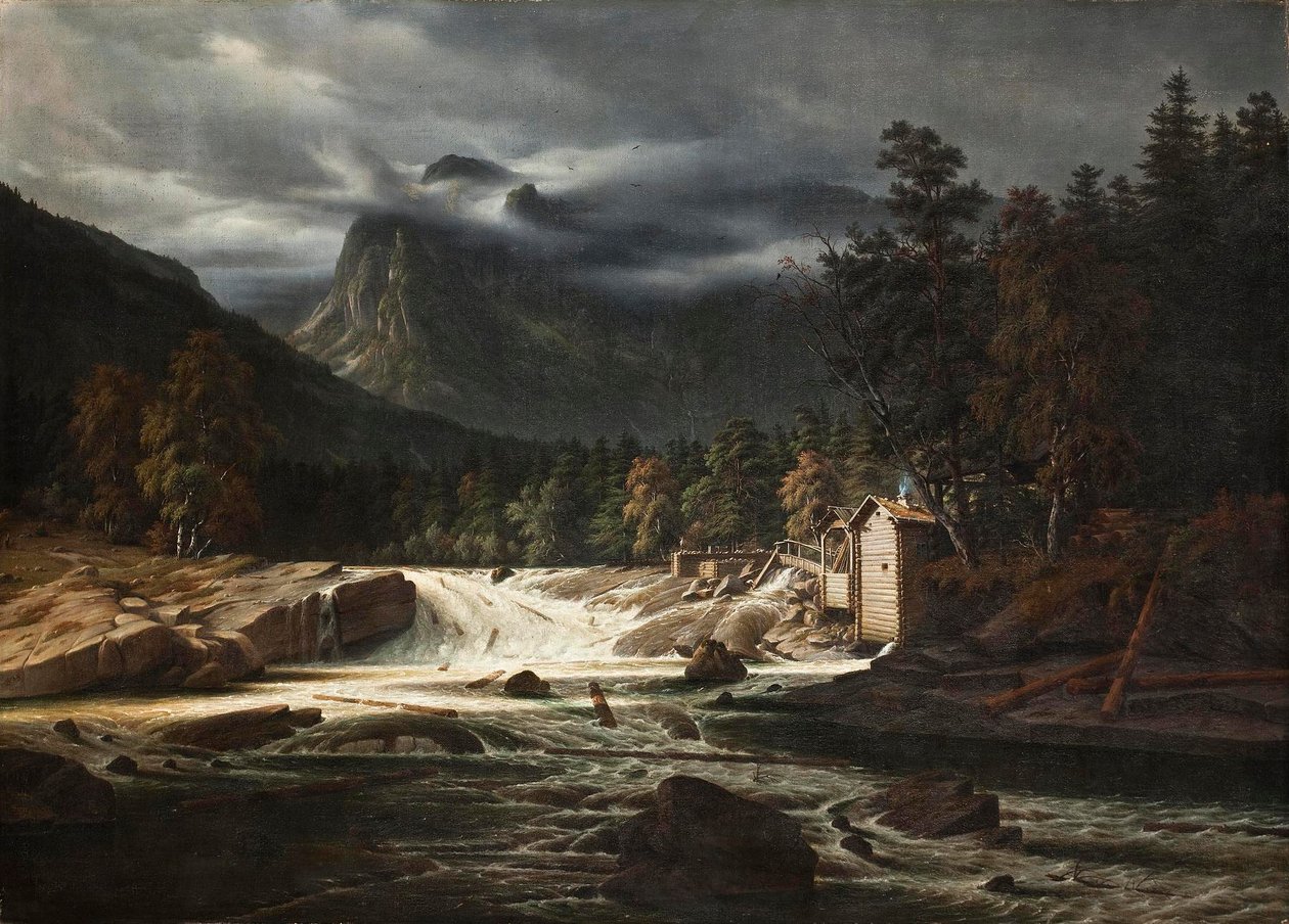 Norvég táj, Marumfoss alkotó: Thomas Fearnley