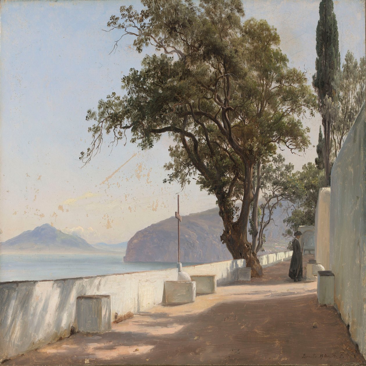 Terász tölgyfával, Sorrento alkotó: Thomas Fearnley