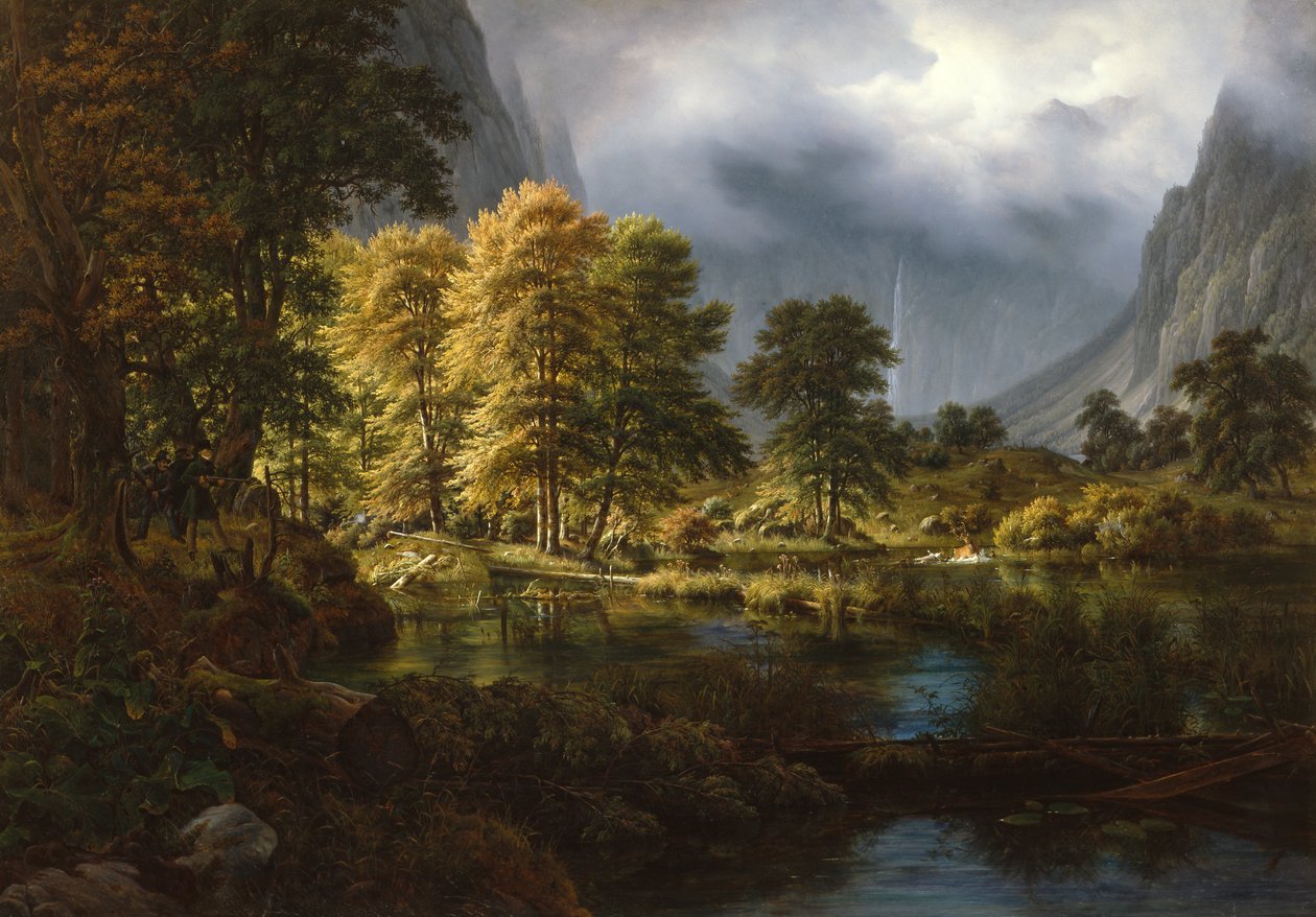 A vadászat Königssee közelében alkotó: Thomas Fearnley