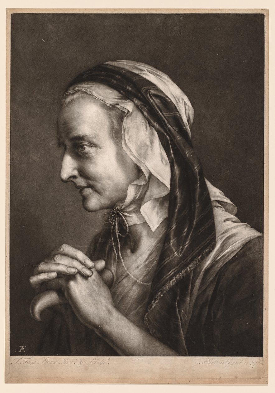 Életnagyságú fejek első sorozata: Mrs. Frye alkotó: Thomas Frye