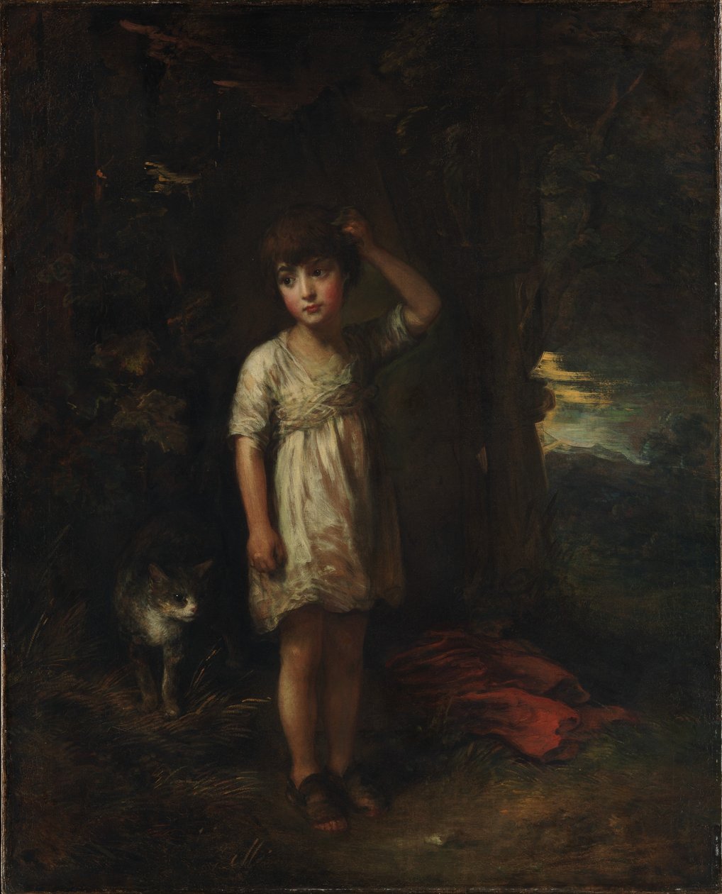 Egy fiú macskával – reggel alkotó: Thomas Gainsborough