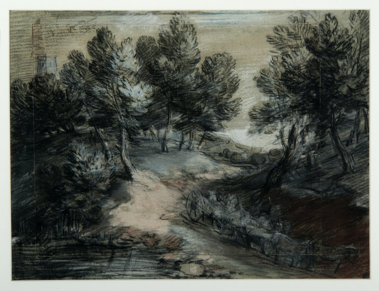 Egy fakocsi egy erdei úton, 1775-80 alkotó: Thomas Gainsborough