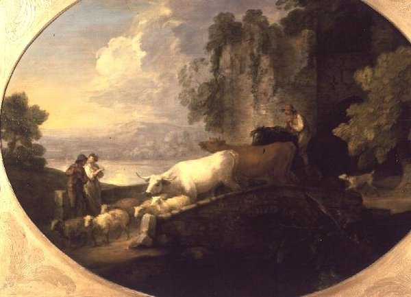 Szarvasmarha átkel a hídon alkotó: Thomas Gainsborough