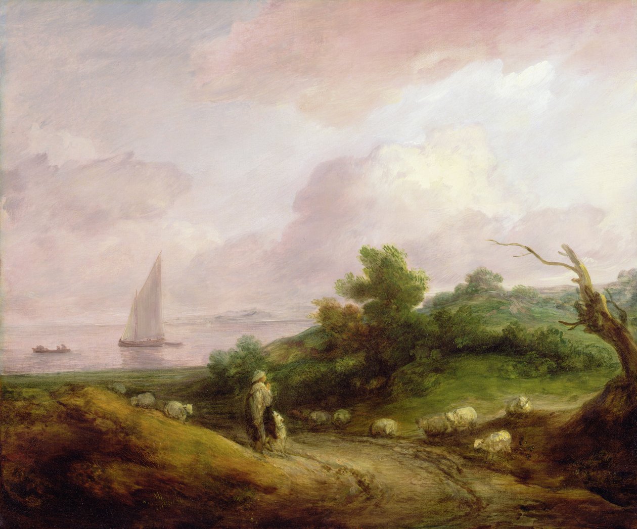 Tengerparti táj pásztorral és nyájával, 1783-1784 körül (olaj, vászon) alkotó: Thomas Gainsborough